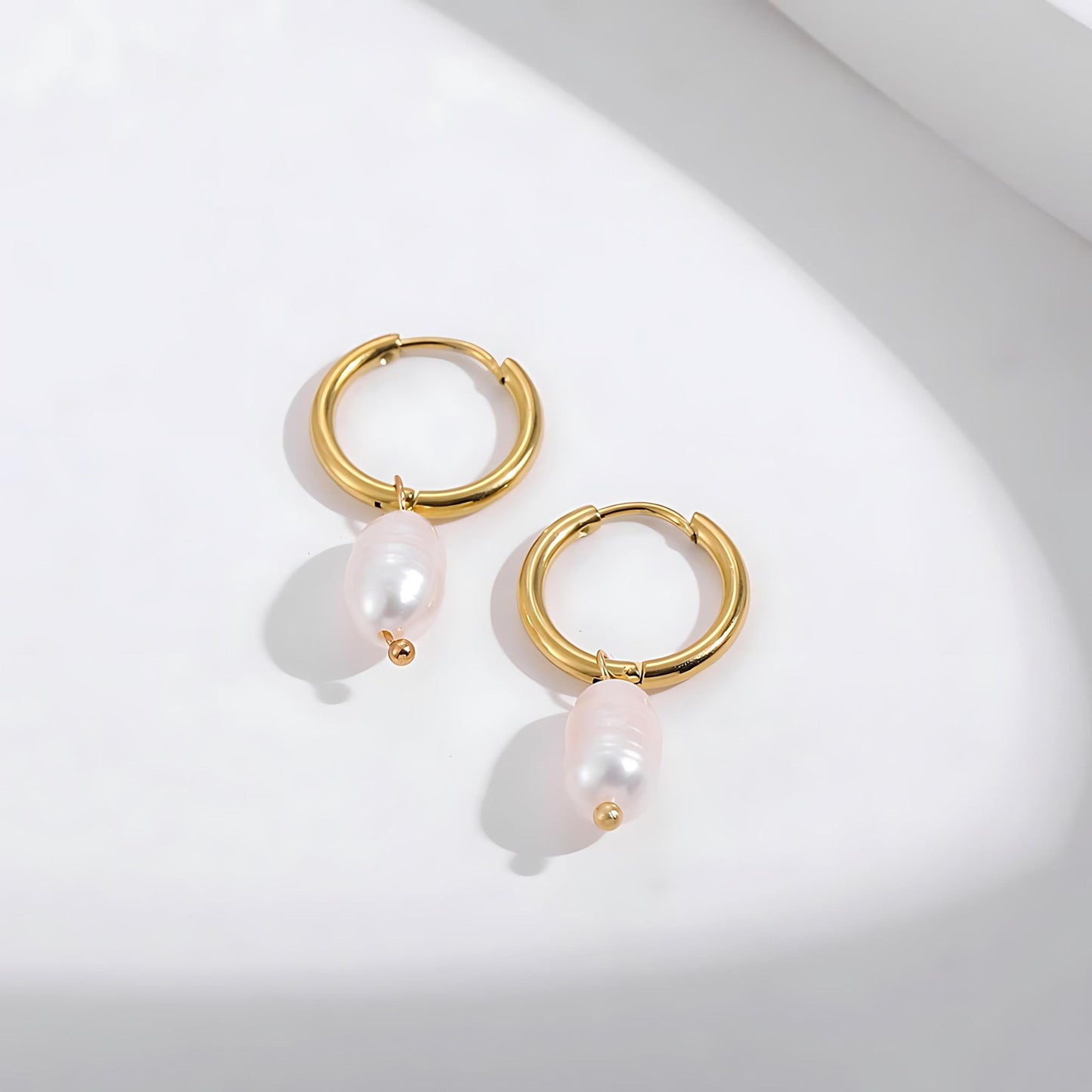 OHRRINGE PEARL HOOPS S Gold