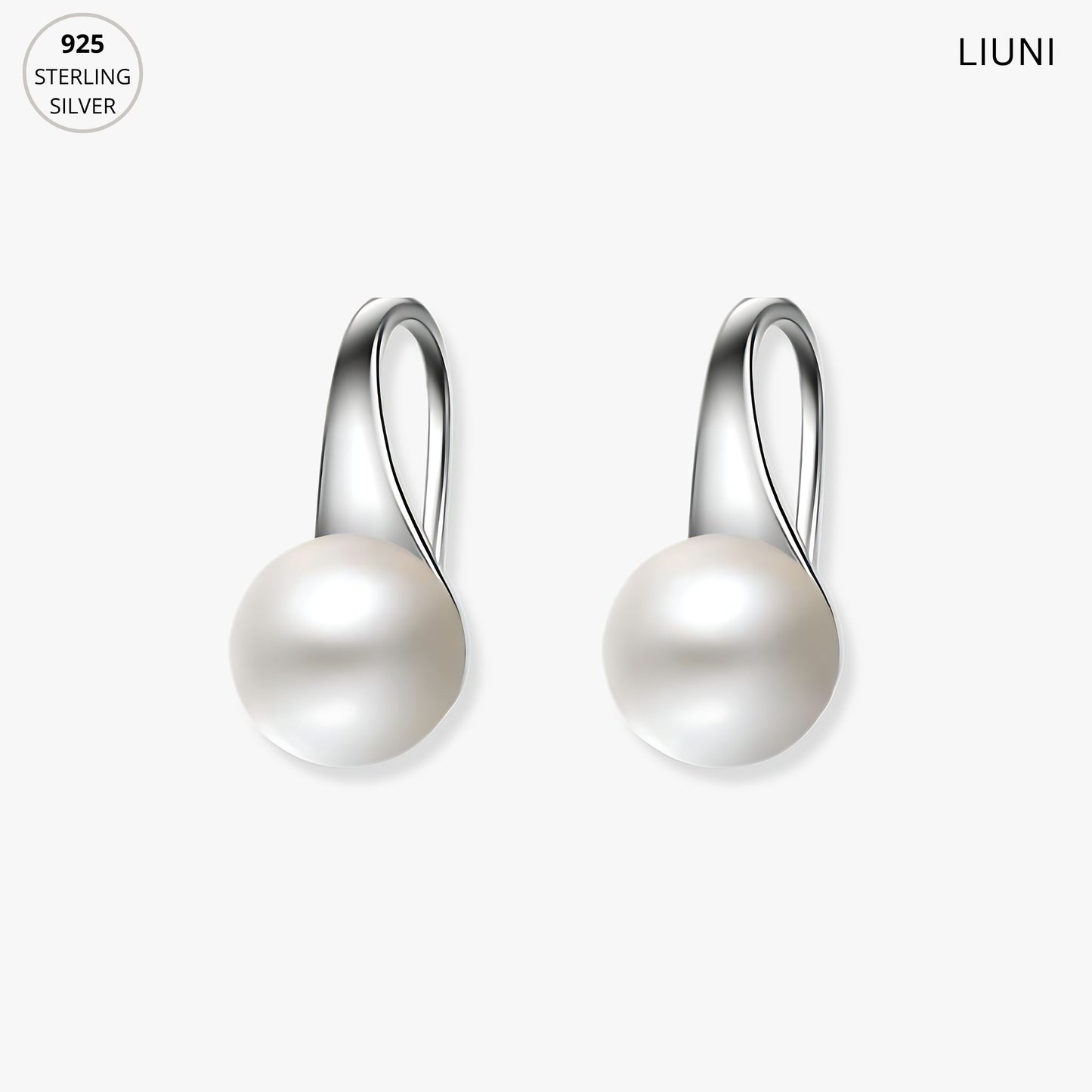 OHRRINGE PEARL DROPS Silber