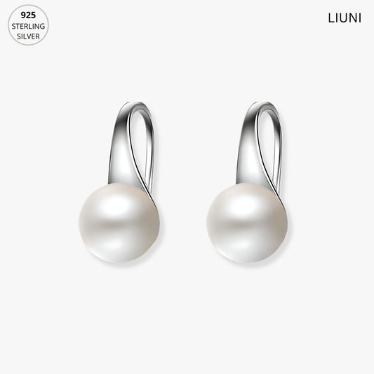 OHRRINGE PEARL DROPS Silber